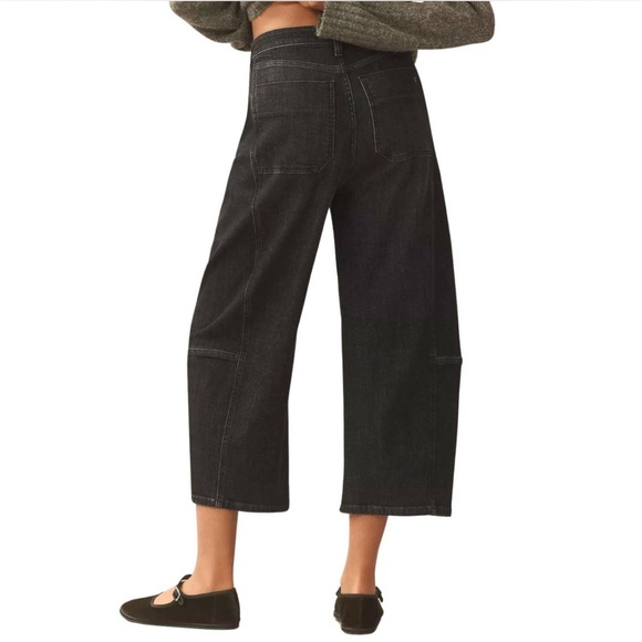 Pilcro Mid Rise Barrel Leg Jeans - Picture 2 of 5